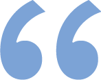 Quotation marks blue graphic